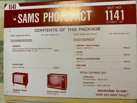 Sams Photofact Television & Radio Service Manuals (1100-1199) UPDATED