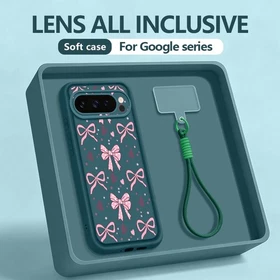 For Google Pixel 9 10 Pro XL 7 8 Pro 8A Matte Cute Bow Silicone Phone Case Cover