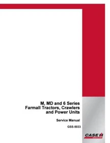 Case Farmall M,MD,6 Series Power Unit Crawler Tractor Service Manual Repair Shop