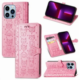 Leather Cat Dog Wallet Phone Case For Infinix Hot 50 Note 30 40 Tecno Spark 30