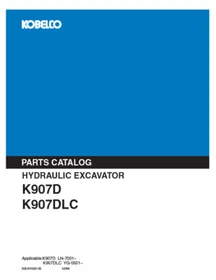 Kobelco K907C, K907LC Excavator Service, Parts & Operator's Manual