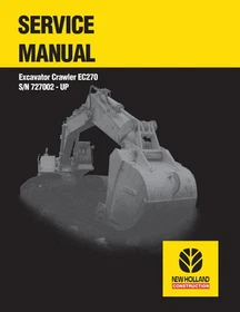 New Holland EC270 Excavator Crawler Service Manual Repair Shop Book