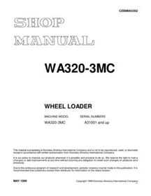 Komatsu WA320-3MC Wheel Loader Service Manual