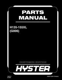 Hyster H135-155XL 10/13 Forklift Parts Manual Catalog Exploded View Diagram Book