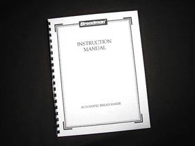 Breadman Bread Maker Machine Directions Instruction Manuals w/ Recipes Various
