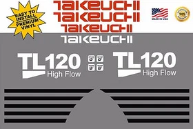 Replacement Takeuchi TL 130 140 decal kit TL130 TL140 TL150 decals stickers