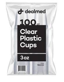 Dealmed Disposable Plastic Cups (Pack of 100, 3 oz.)