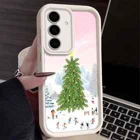 Christmas TPU Case For Smausng S25 S24 Ultra S23FE S22 A16 A17 A56 A36 A15 Cover