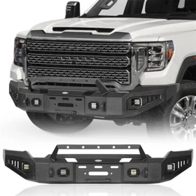 Steel Front Rear Bumper w/LED Light Fit 2020 2021 2023 GMC Sierra 2500 3500 HD