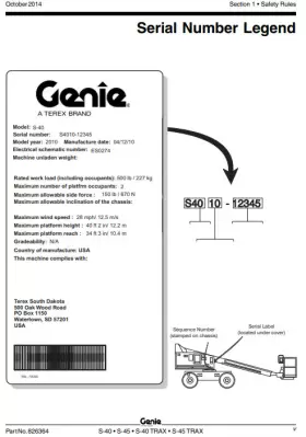 1268489GT TEREX Genie Boom Lift Trax Service Manual Pdf Usb #3