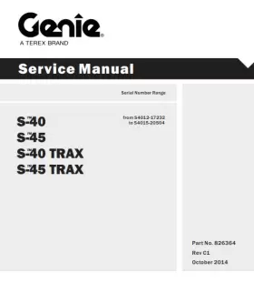 1268489GT TEREX Genie Boom Lift Trax Service Manual Pdf Usb