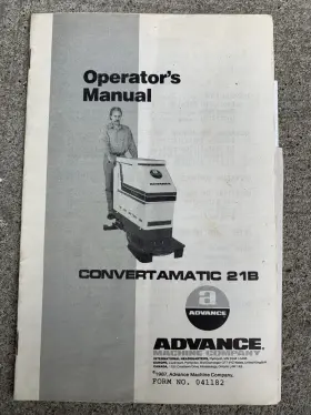 041182 ADVANCE Convertamatic Operators Manual