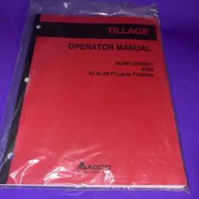6333 AGCO Sunflower Land Finisher Tillage Operator Manual
