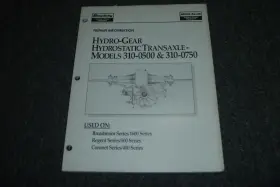 310-0750 AGCO ALLIS Hydro Gear Trans Service Manual Xz