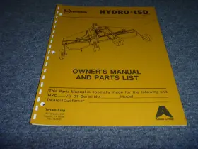 HYDRO-15D ALAMO Terrain King Rotary Mower Operator Catalog Xz