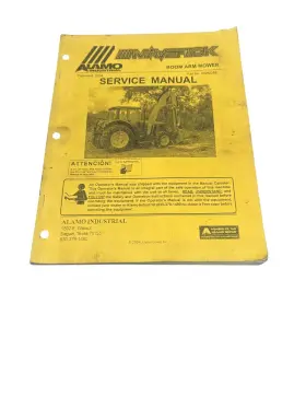 02982288 ALAMO INDUSTRIAL Boom Arm Mower Service Manual