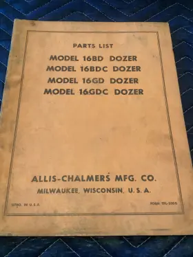 16GDC ALLIS-CHALMERS Manual