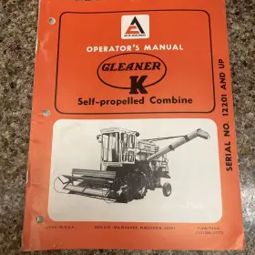 616695714421 ALLIS CHALMERS Gleaner Propelled Combine Owners