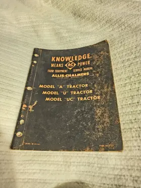 7.36984E ALLIS-CHALMERS Uc Tractor Service Manual