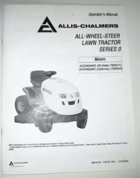 7800543 ALLIS CHALMERS Tractor Operators Manual #2