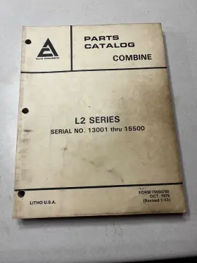 79004795 ALLIS-CHALMERS Seies Combine Catalog