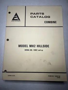 79006168 ALLIS-CHALMERS Hillside Combine Catalog