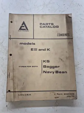 9001306 ALLIS-CHALMERS Catalog Manual Combines Eiii Ks Bagger