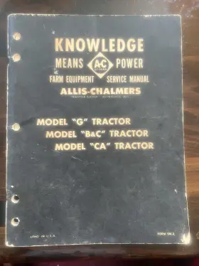 9003403 ALLIS-CHALMERS Tractor Service Manual
