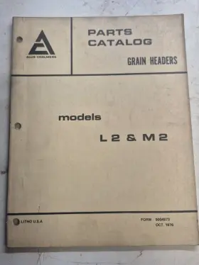 9004873 ALLIS-CHALMERS Grain Headers Catalog