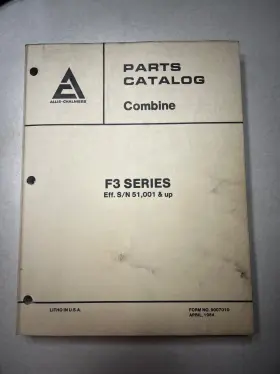 9007010 ALLIS-CHALMERS Combine Catalog Up