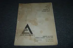 D262 ALLIS-CHALMERS Engine Power Unit Catalog Manual Xz
