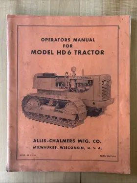 TM-123 ALLIS CHALMERS Tractor Operators Manual