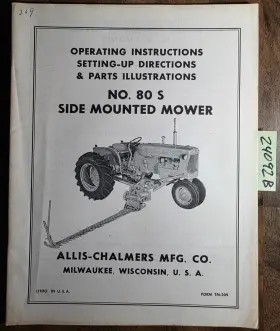 TM-209 ALLIS-CHALMERS Mower Tractor Manual