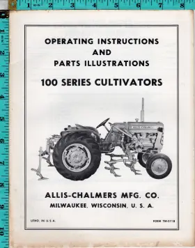 TM-211B ALLIS-CHALMERS Cultivators Operating