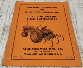 TM-53 ALLIS-CHALMERS Coil Shank Field Cultivators Manual