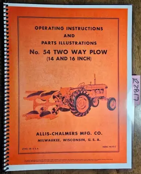 TM-72C ALLIS-CHALMERS Plow Owners Operators Manual