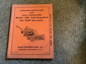 TM-86B ALLIS-CHALMERS Operating Illustrations Crop Harvest