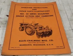 TM-87 ALLIS-CHALMERS Single Action Disc Harrows Manual