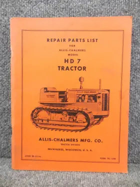 TPL-129E ALLIS-CHALMERS Crawler Tractor Book Catalog Manual