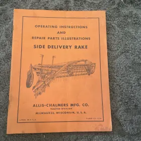 TPL-211D ALLIS CHALMERS Rake Operating Owners Manual