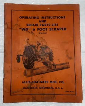 TPL-265 ALLIS-CHALMERS Wd Scraper Operating Repair