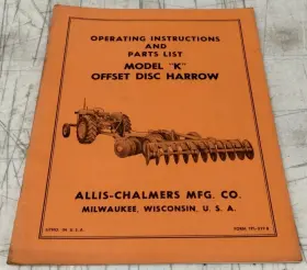 TPL-319B ALLIS-CHALMERS Offset Disc Harrows