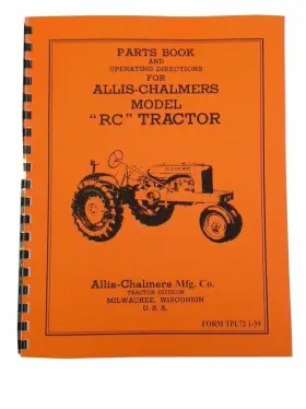 TPL72 ALLIS-CHALMERS Tractor Manual Reprint Cover