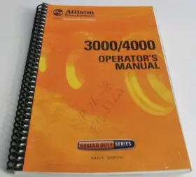 OM3752EN ALLISON Transmission Rugged Operators Manual