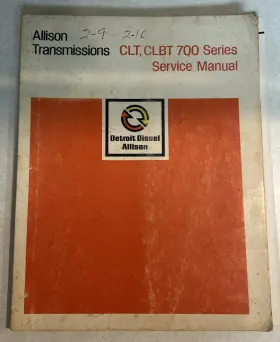 SA-1314C ALLISON Transmission Detroit Diesel Clt Clbt Service