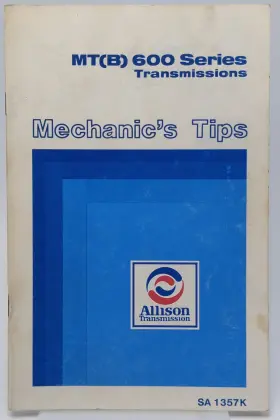 SA-1357K ALLISON Mechanics Book Transmission