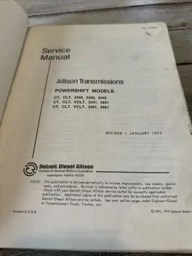 SA1096H ALLISON Transmission Service Repair Manual #2