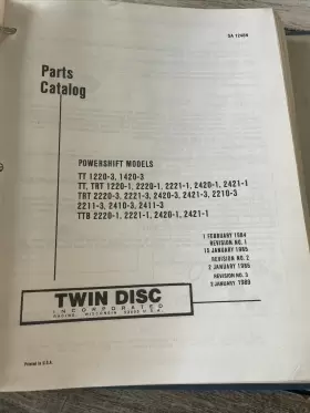 SA1248N ALLISON Twin Disc Transmission Manual Book #2