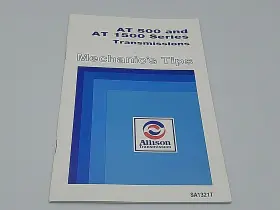 SA1321T ALLISON Transmission Mechanics Manual Rd