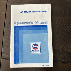 SA1334Y ALLISON Transmission Ht Operators Manual